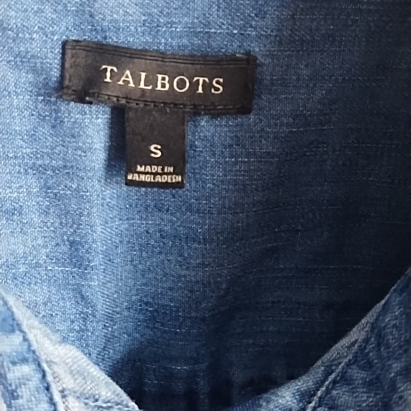 Talbot's denim button front shirt size S - Picture 4 of 6